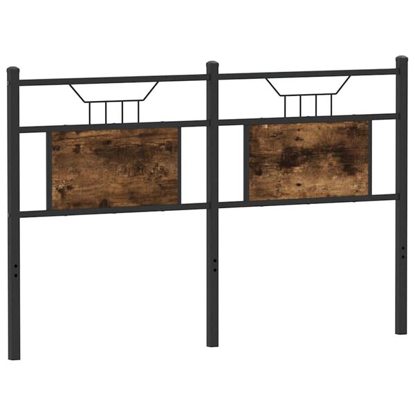 vidaXL S&auml;nggavel r&ouml;kt ek 137 cm konstruerat tr&auml; och st&aring;l