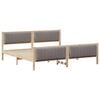 vidaXL S&auml;ngram med huvudgavel Brun och taupe 200 x 200 cm Massiv furu