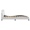 vidaXL Bed Frame "Viana" with LED without Mattress White 140x190 cm
