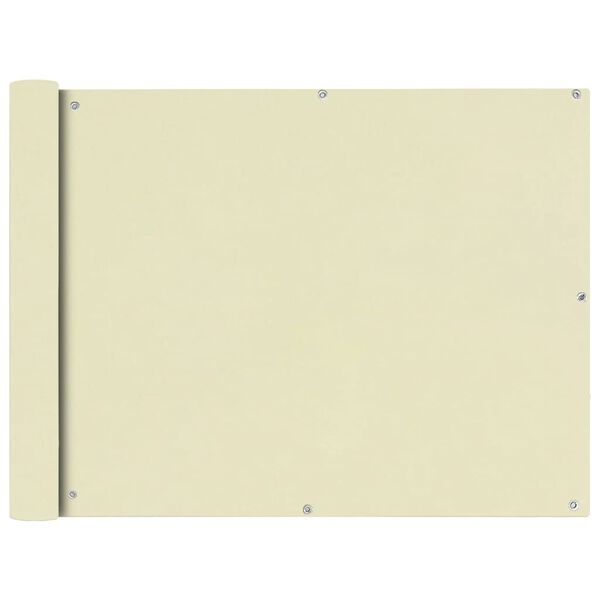 vidaXL Balkongskärm oxfordtyg 90 x 400 cm gräddvit