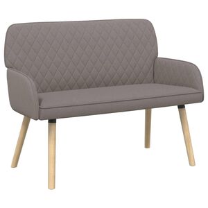 vidaXL 2-sitssoffa med ben i massivt tr&auml; 2-sits Taupe Linnetyg