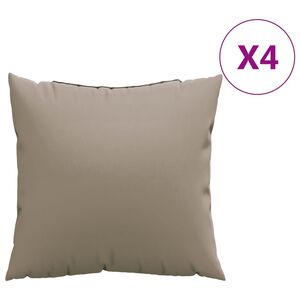 vidaXL Soffkuddar 4 st taupe 40x40 cm tyg