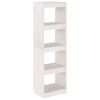 vidaXL Bokhylla/Rumsavdelare vit 40x30x135,5 cm massiv furu