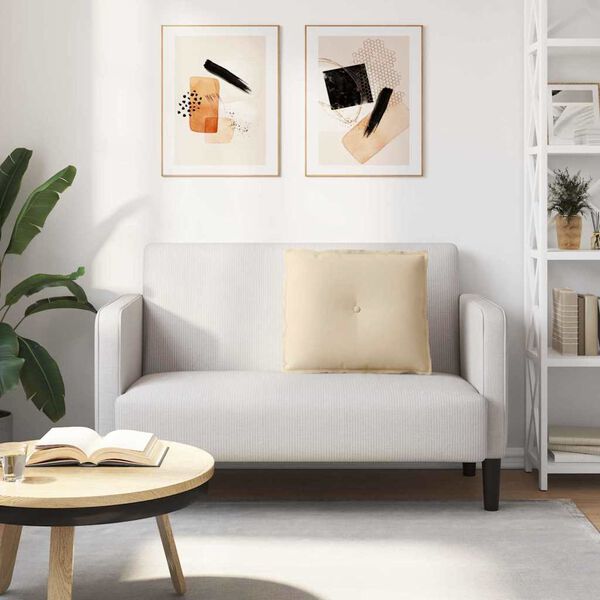 vidaXL Ryggkudde Kr&auml;m 60 x 50 cm Mikrofiber Tyg