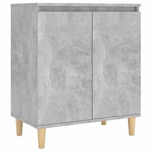 vidaXL Sk&auml;nk massiva tr&auml;ben betonggr&aring; 60x35x70 cm konstruerat tr&auml;