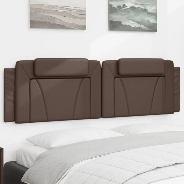 vidaXL Headboard Cushion "Viana" Brown 180 cm Faux Leather