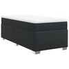 vidaXL Rams&auml;ng med madrass svart 90x190 cm konstl&auml;der