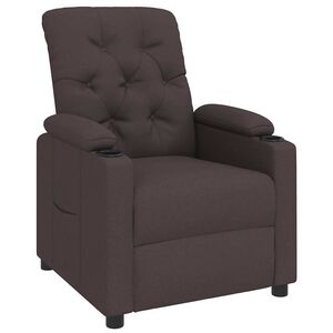 vidaXL Reclinerf&aring;t&ouml;lj m&ouml;rkbrun tyg