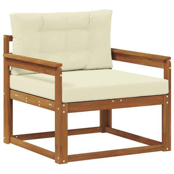 vidaXL Utomhus Mellansoffa Massivt Akaciatr&auml; Naturf&auml;rg