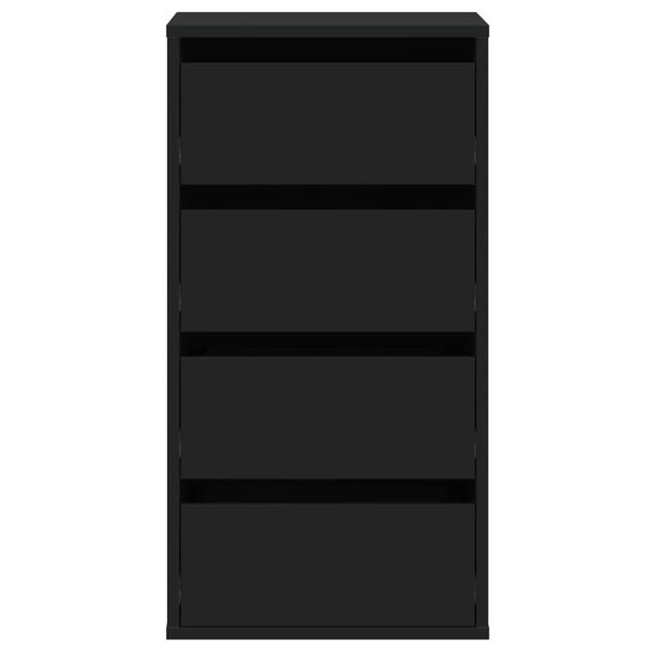 vidaXL Byrå svart 40x41x76 cm konstruerat trä