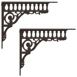 vidaXL V&auml;ggshyllf&auml;sten 2 st Antikbrun 27,5 x 23 x 4 cm St&aring;l