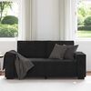 vidaXL Soffa 2-sits svart 140 cm sammet
