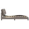 vidaXL Bed Frame without Mattress "Hvar" Taupe 140x190 cm Fabric