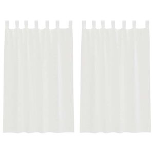 vidaXL Voile gardiner med &ouml;glor 2 st vit 140x175 cm