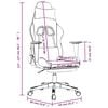 vidaXL Gamingstol med fotstöd svart och gräddvit tyg