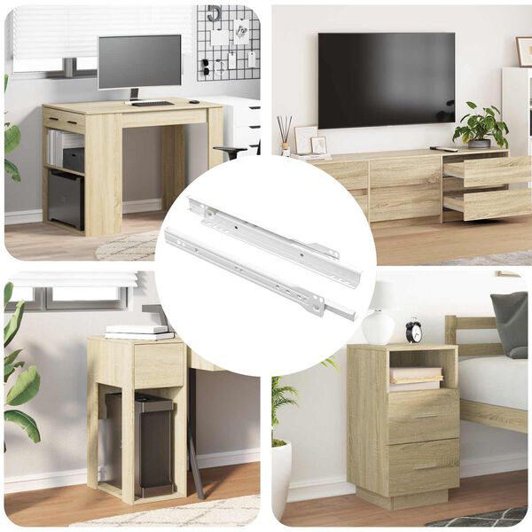 vidaXL L&aring;dr&auml;ls 2 pcs Vit 250 mm St&aring;l