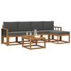 vidaXL Utomhussoffset 6 pcs Naturlig och Antracit Massivt Akaciatr&auml;