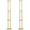 vidaXL M&auml;ssmontrar 2 st Guld 30 x 23,5 x 210 cm St&aring;l