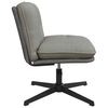 vidaXL Snurrbar kontorsstol ljusgr&aring; tyg