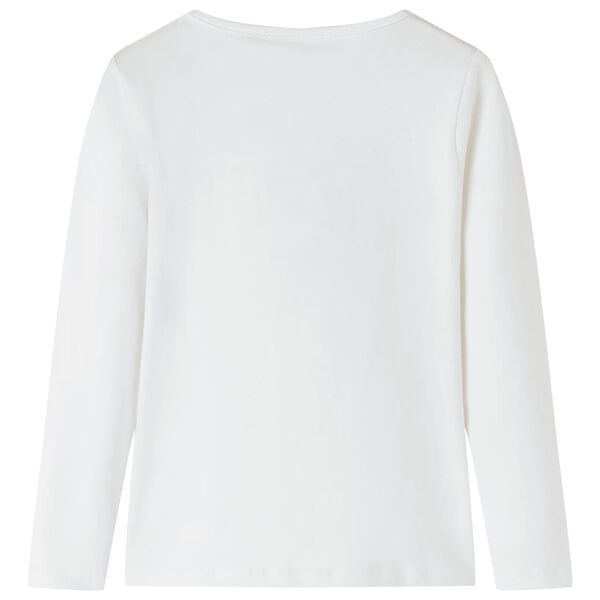 T-shirt med l&aring;nga &auml;rmar f&ouml;r barn ecru 104