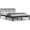 vidaXL S&auml;ngram svart massiv furu 120x190 cm