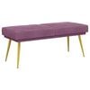 vidaXL Dubbel-lager b&auml;nk Lila 120 x 45 x 46 cm Sammet