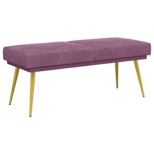 vidaXL Dubbel-lager b&auml;nk Lila 120 x 45 x 46 cm Sammet