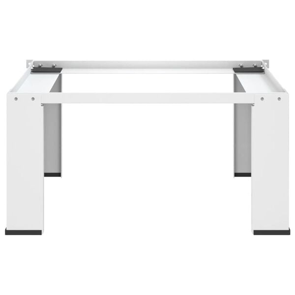 vidaXL Dubbel f&ouml;rh&ouml;jningssockel f&ouml;r tv&auml;ttmaskin torktumlare l&aring;dor vit