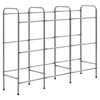 vidaXL F&ouml;rvaringshylla f&ouml;r 9 backar silver 145x33x116 cm st&aring;l