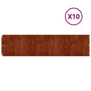 vidaXL Kant f&ouml;r gr&auml;smatta 10 pcs 25 x 103 cm V&auml;derbest&auml;ndig st&aring;l
