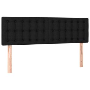 vidaXL S&auml;nggavlar svart 144x5x78/88 cm tyg
