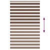 vidaXL Rullgardin zebra brun 140x230 cm tyg bredd 135,9 cm polyester