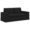 vidaXL Soffa 2 pcs Svart 182 x 80 x 82 cm tyg