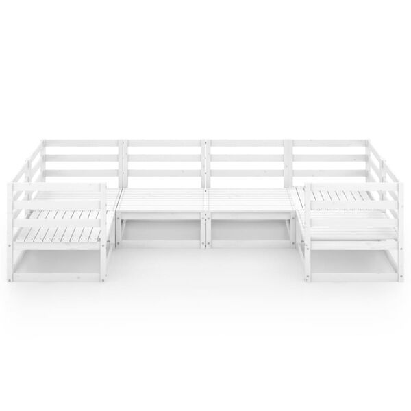 vidaXL Loungegrupp f&ouml;r tr&auml;dg&aring;rden 6 delar massiv furu