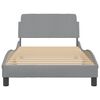 vidaXL Bed Frame "Dover" Light Grey 100x200 cm Fabric