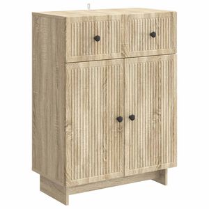 vidaXL Sideboard med l&aring;da Sonoma-ek 66 x 34,5 x 90 cm Konstruerat tr&auml;