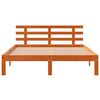 vidaXL S&auml;ngram utan madrass vaxbrun 140x190 cm massiv furu