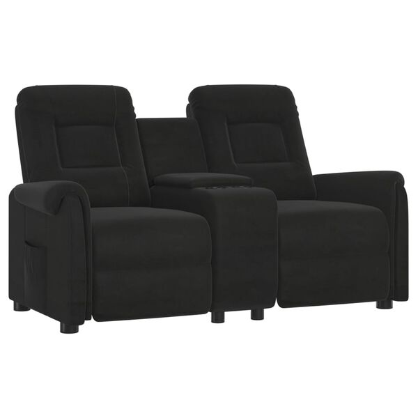 vidaXL Massagefåtölj med kopphållare 2-sits svart