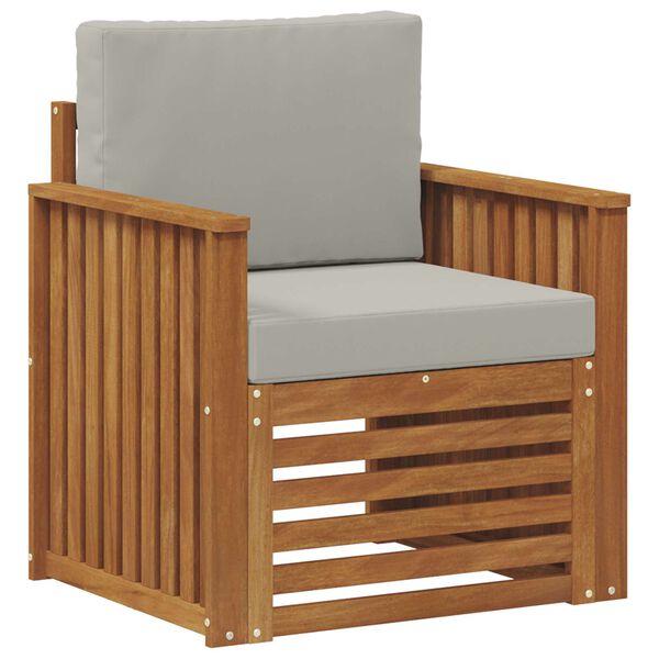 vidaXL Utomhussoffset Massivt akaciatr&auml; och polyester Naturf&auml;rg