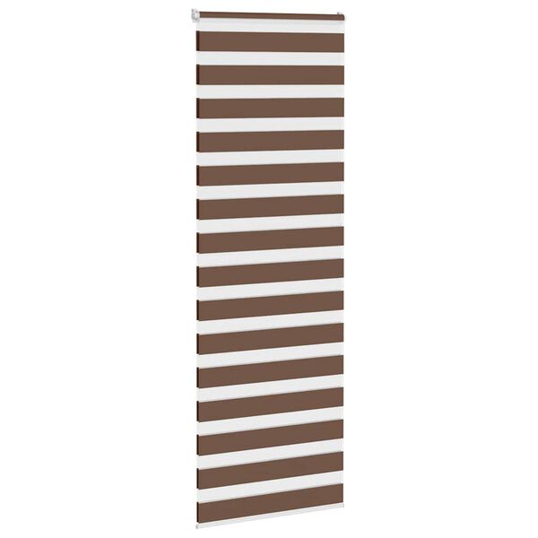 vidaXL Rullgardin zebra brun 90x200 cm tyg bredd 85,9 cm polyester
