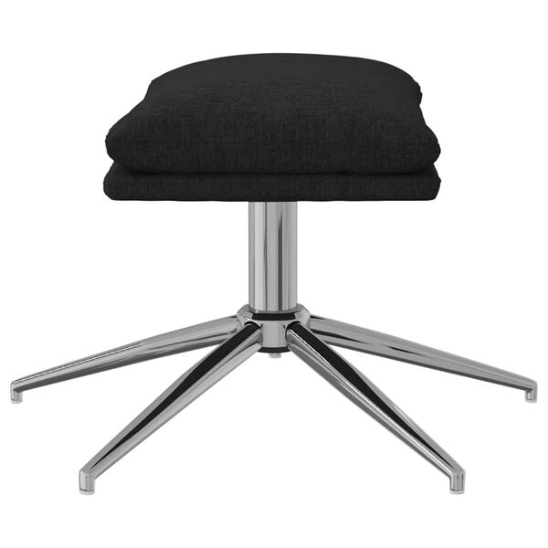 vidaXL Fotpall svart 60x60x35 cm tyg