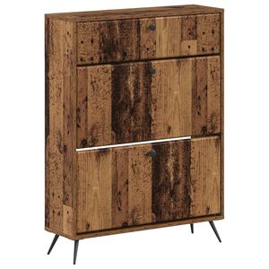 vidaXL Skosk&aring;p BREDA 78 x 24 x 103 cm Konstruerat tr&auml; Gammalt tr&auml;