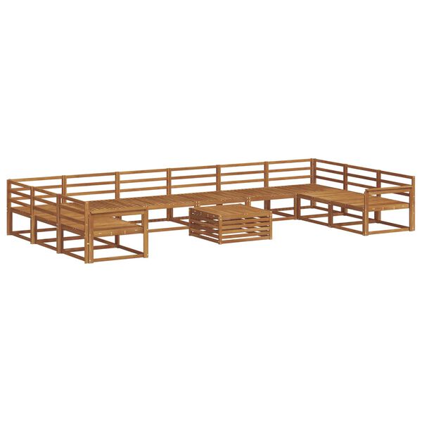 vidaXL Utomhussoffset 11 pcs Naturf&auml;rg Massivt Akaciatr&auml;