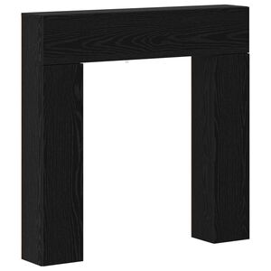 vidaXL Eldstadsram Svart ek 102 x 18 x 100,5 cm Konstruerat tr&auml;