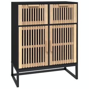vidaXL F&ouml;rvaringssk&aring;p svart 60x30x75 cm konstruerat tr&auml;