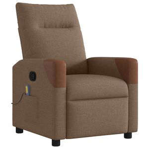 vidaXL Massagef&aring;t&ouml;lj brun tyg