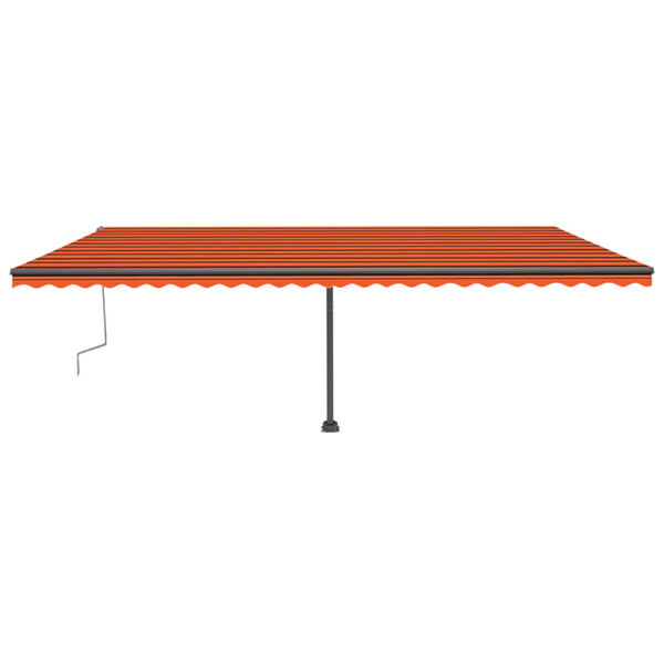 vidaXL Fristående markis manuellt infällbar 600x300 cm orange/brun