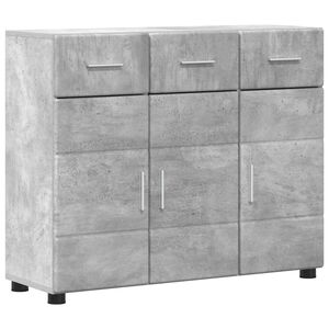 vidaXL Sideboard FLORIN 88,5 x 30,5 x 73 cm Betonggr&aring; Konstruerat tr&auml;