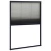 vidaXL Plisserat insektsn&auml;t f&ouml;r f&ouml;nster aluminium antracit 80x120 cm