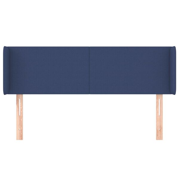 vidaXL S&auml;nggavel med kanter bl&aring; 147x16x78/88 cm tyg